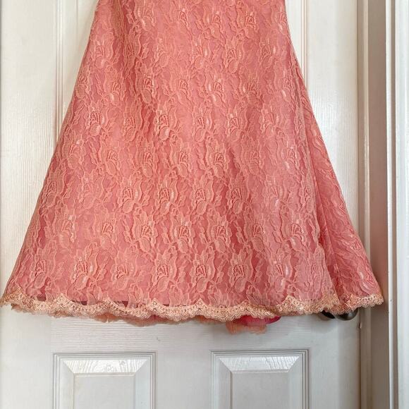 Vintage Y2K Winnie Couture Pink Sweetheart Tea Dress Strapless Size XS 0 2 Prom - Picture 6 of 8